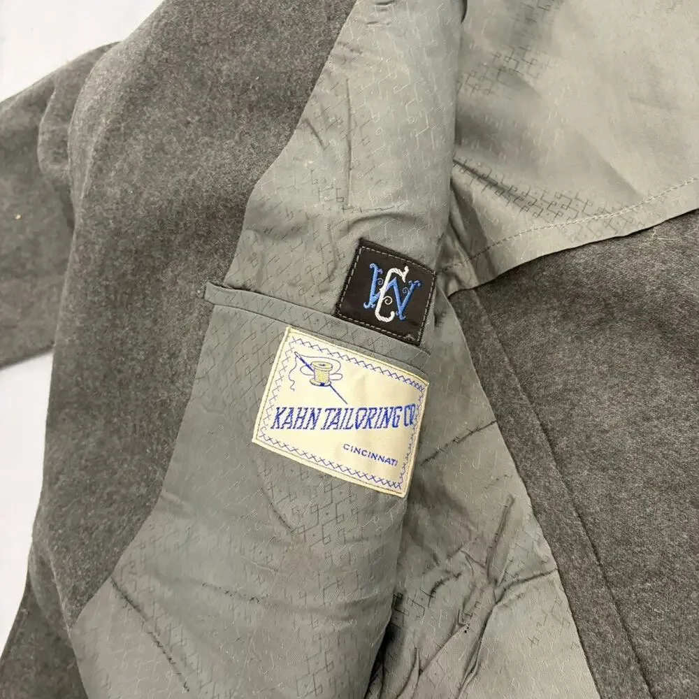 NOS Vintage 50s Kahn Green Wool 3-Button Suit Jacket